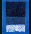 Mark Rothko No 14 White and Greens in Blue painting